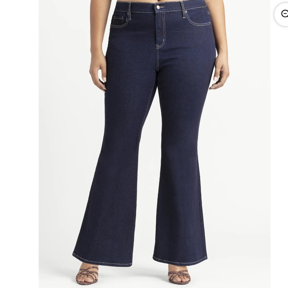 Jessica Simpson Dark Blue Daisy Flare Jeans 18w NWT